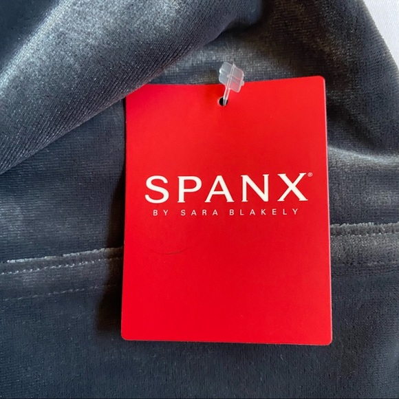 NEW Spanx Silver Chrome Velvet Leggings NWT - Picture 10 of 12